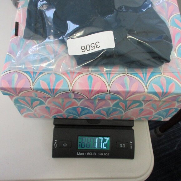 Club Monaco Short Sleeve Mock Neck Blouse Women S Blue Viscose Blend Boxy 172 - Picture 8 of 8